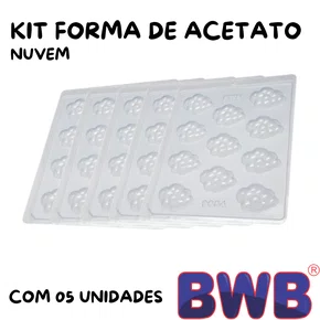 Kit de Formas Acetato Nuvem Cód.9654 com 05 Unidades BWB
