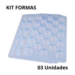 Kit de Formas Acetato SP 91 Trufa Média Cód.3504 com 3 Unidades BWB