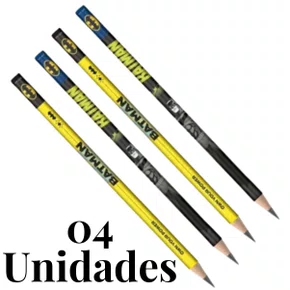 Kit de Lápis Grafite 04 Unidade Sortido Batman Tris