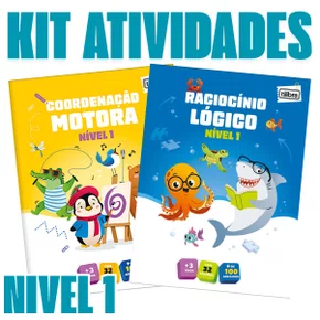 Kit Educativo Coordenação + Raciocínio Nível 1 (+3 Anos) Tilibra