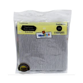 Kit Embalagem Bem Casado Prata com 40 Unidades