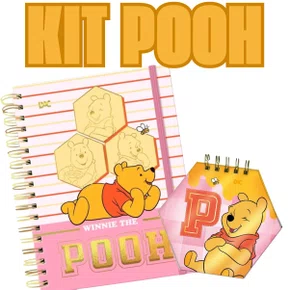 Kit Escolar Caderno Smart Ursinho Pooh DAC