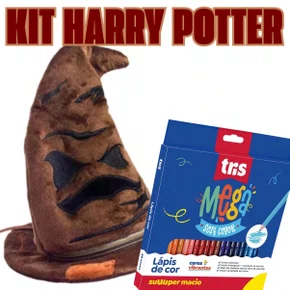 Kit Escolar Harry Potter Estojo + Lápis de Cor DAC