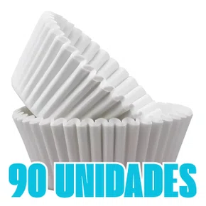 Kit Forminha Forneável Cupcake Grande Branca C/ 90 Unidades Ultrafest