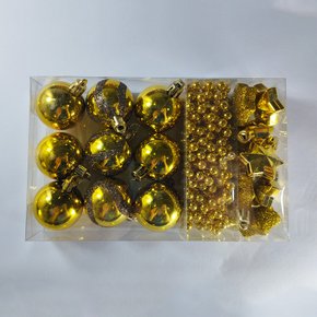 Kit Natalino Bolas 4cm e Enfeites Dourado 18 Uni Global