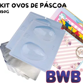 Kit Para Ovo de Páscoa 150g com Forma e Embalagem BWB