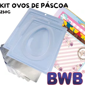 Kit Para Ovo de Páscoa 250g com Forma e Embalagem BWB