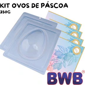 Kit Para Ovo de Páscoa 350g com Forma e Embalagem BWB