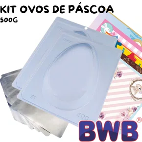 Kit Para Ovo de Páscoa 500g com Forma e Embalagem BWB