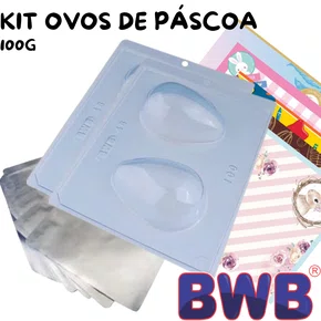 Kit Para Ovos de Páscoa 100g com Forma e Embalagem BWB