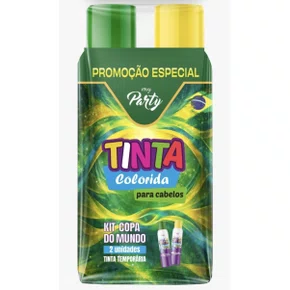 Kit Tinta de Cabelo Spray Verde e Amarelo 150ml Aeroflex