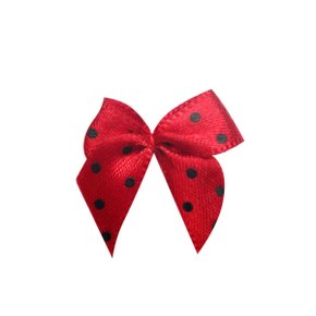 Laço & Cia Cetim Poa Verm C/ Preto C/25 Un Cor 76