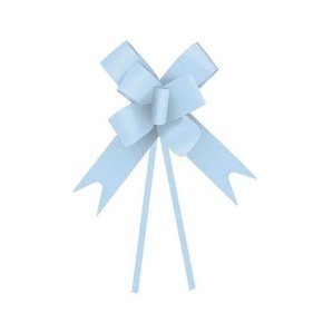 Laço Pronto 18mm Pequeno Azul Claro com 10 Unidades Cromus