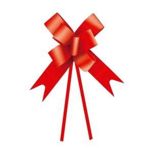 Laço Pronto 18mm Pequeno Vermelho com 10 Unidades Cromus