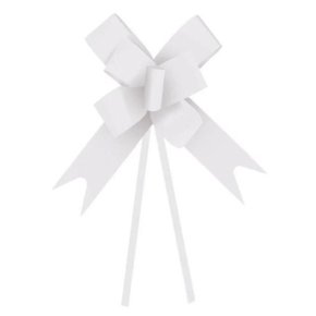 Laço Pronto 23mm Médio Branco com 10 Unidades Cromus