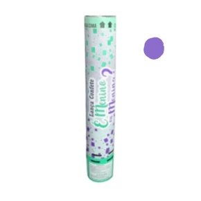 Lança Confete Chá de Revelação Roxo Metalizado Silver Festas