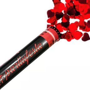 Lança Confete Coração Vermelho Partiu 30cm