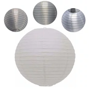 Lanterna Tecido Branca Ref Q90169 Qfesta