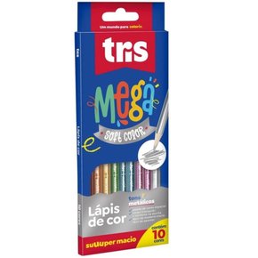 Lápis de Cor 10 Cores Metalizadas Tris