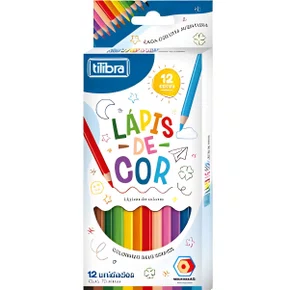 Lápis de Cor 12 Cores Madeira Tilibra