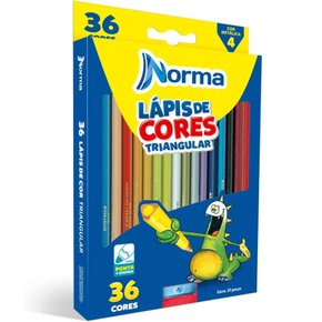 Lápis De Cor 36 Cores + Apontador Norma