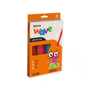 Lápis de Cor 36 Cores Mina 2,7mm Wave Bazze