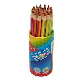 Lápis De Cor Multicolorido Jumbo 1 Unidade Rainbow Tris