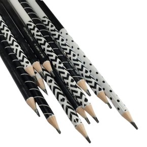 Lápis Grafite Preto HB Com Borracha Sortido Black BRW