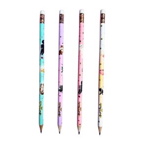 Lápis Grafite Preto Nº2 com Borracha Sortido Purrfect Tilibra