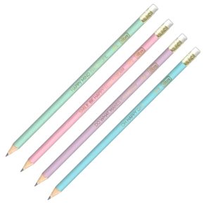 Lápis Grafite Preto Nº2 Redondo com Borracha Sortido Happy Tilibra