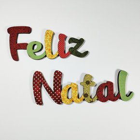 Letreiro MDF Feliz Natal Decorado Natalino Neotrentina