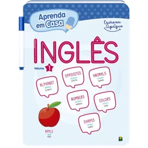Livro Aprenda Em Casa Inglês Escreva e Apague Todolivro