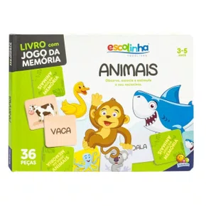 Livro Com Jogo de Memória Animais 36 Peças Todolivro