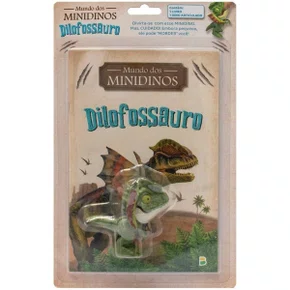Livro Mundo Dos Minidinos Dilofossauro + Dino Articulado Todolivro