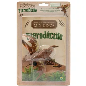 Livro Mundo Dos Minidinos Pterodactilo + Dino Articulado Todolivro