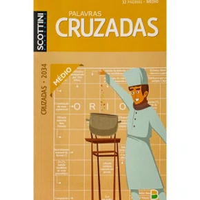 Livro Palavras Cruzadas Médio 32 Pg Scottini