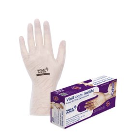 Luva Vinil Tam GG C/ Amido Volk C/ 100 Um