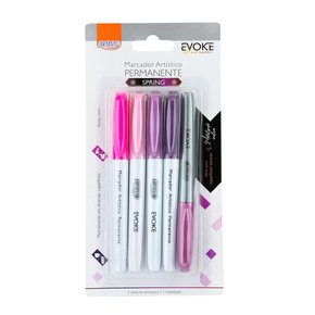 Marcador Artístico Permanente Ponta 1mm 5 cores Spring Brw