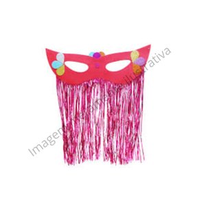 Mascara Grande Rosa Eva Decoração com Metaloide Ref 165 Badulake