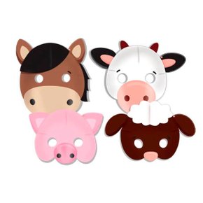 Máscara Papel  Fazendinha 6 unid Regina