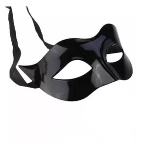 Máscara Preta Gatinha Plástica Ref H 17