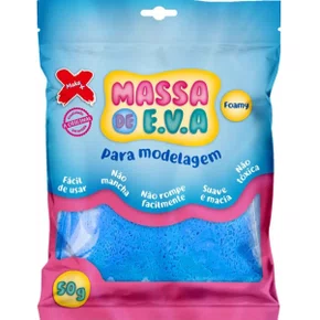 Massa De E.V.A. Azul Claro 50g Make+