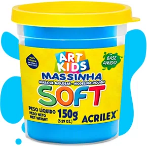 Massa De Modelar 150g Azul Soft Acrilex