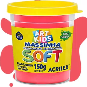 Massa De Modelar 150g Vermelho Soft Acrilex