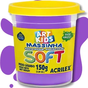 Massa De Modelar 150g Violeta Soft Acrilex