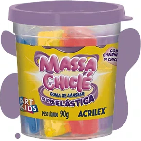 Massa De Modelar Com 6 Cores Chiclé Acrilex