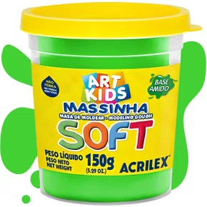 Massa de Modelar Verde Soft Acrilex