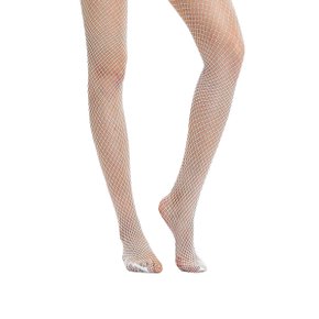 Meia Calça Arrastão Branca Unidade Fantasias Radicais