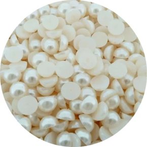 Meia Pérola 6mm Champagne c/ 100g (1570 Un)