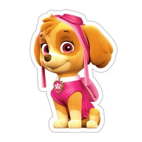 Micro Personagem Decoração Patrulha Canina Skye R07912 Pacote com 6 Unidades